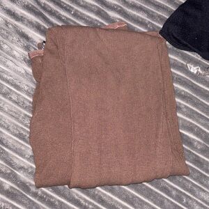 SHEIN Brown Ribbed Leggings